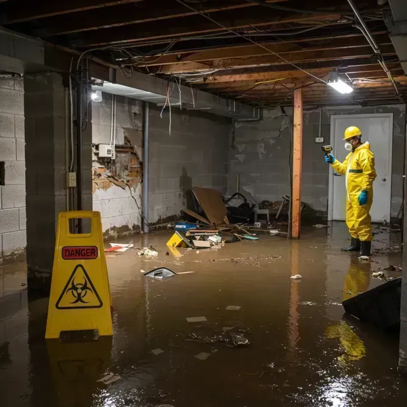 Flooded Basement Electrical Hazard in Leesburg, AL Property